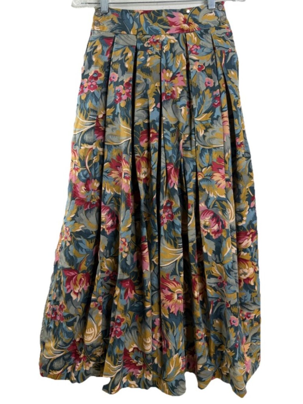 VTG Ruffhewn Sz 8 (24"x 36) Equestrian Floral Maxi Skirt Denim 100% Cotton EUC - Picture 10 of 10